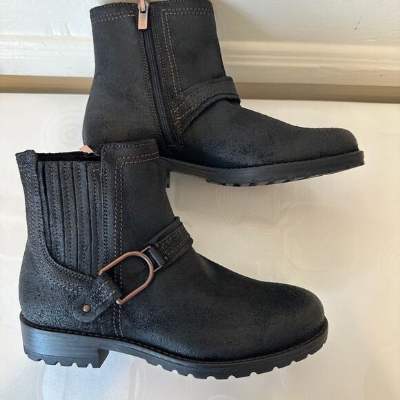 Clark’s Stylish women’s leather suede black Boots size 6 and 7,5 NWT - Picture 3 of 14